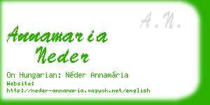 annamaria neder business card